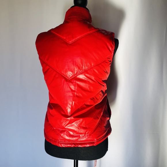 Lightweight Retro Vintage "94 Old Navy Puffer Vest Color Red Cozy zipper Size XS - Picture 7 of 7